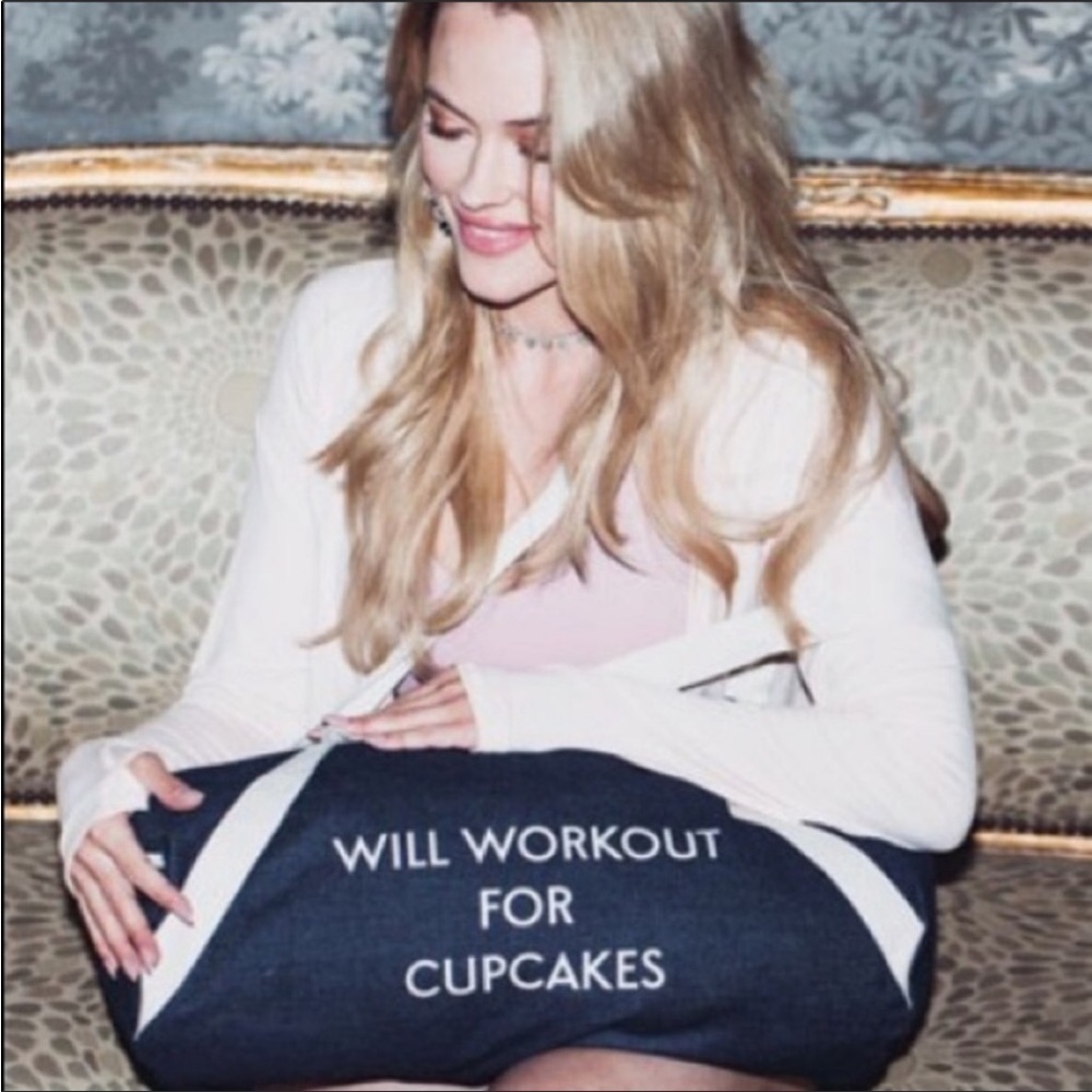 Denim Gym Bag WILL WORK OUT FOR CUPCAKES
